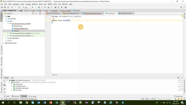 Android Framework - App to receive Boot complete event смотреть онлайн