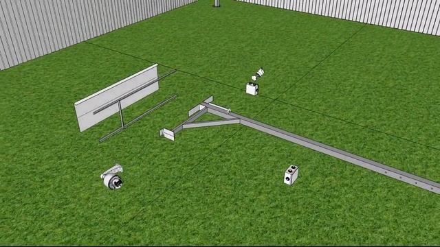 Проект мачты (стойки, столба) видеонаблюдения для двух камер.