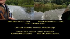 Сравнение лодочных моторов Hidea 5 л.с и Hidea 2.5 л с 2 тактные