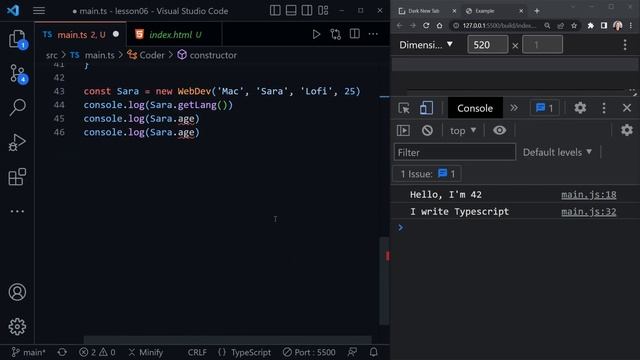 TypeScript Classes Tutorial | TS for Beginners Lesson
