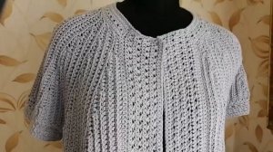 №149 Жилет с круглой кокеткой крючком. Пятая серия _Тряхнем стариной_ .  #жилеткрючком #вязание