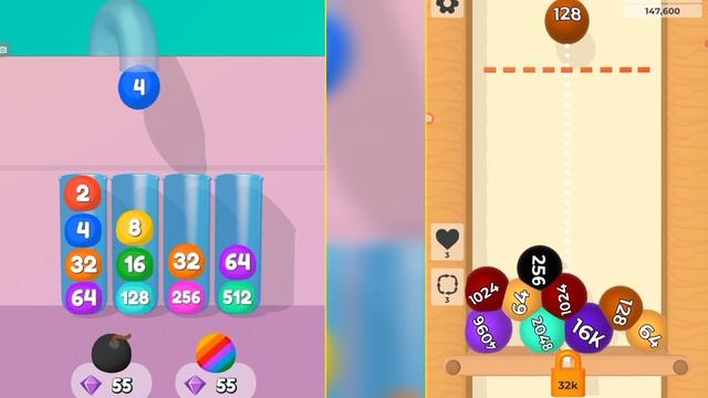 Jelly drops 2048 - Merge Puzzle game vs 2048 balloons Gameplay Walkthrough New update Level #4