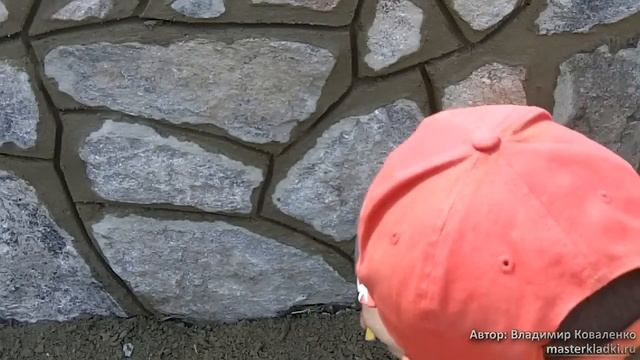 Кладка бутового камня.Расшивка швов.