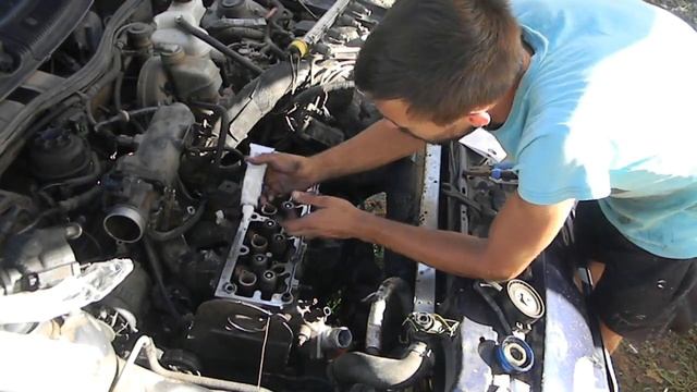 сборка гбц и ремонт двигателя ДЕУ Эсперо пробило прокладку гбц дома своими руками часть .2 смотреть онлайн