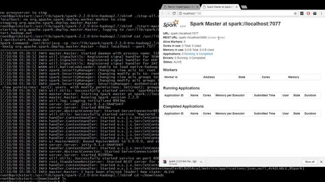 3 Install Spark Check Spark master Web UI смотреть онлайн