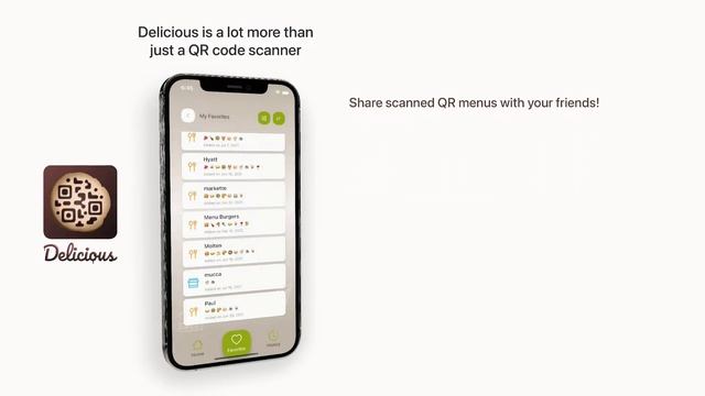 Delicious - QR Code Scanner Mobile App Promo смотреть онлайн