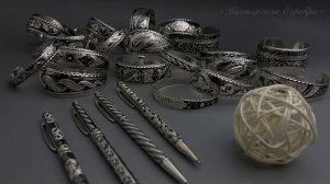 Серебряные браслеты и серебряные ручки от Мастерская Серебра