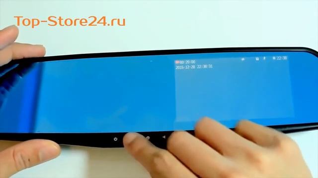 Зеркало видеорегистратор заднего вида с 2-мя камерами Vehicle Blackbox DVR Full HD 1080P обзор смотреть онлайн