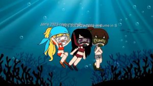 The Jen sisters are scuba diving in the sea in Gacha Club