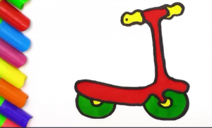 Рисуем Самокат с детьми