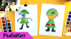 Как нарисовать Солдата на 9 мая красками акварель