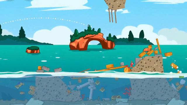 Angry Birds Seasons 2012 Level 2-6 Piglantis 3 Star Walkthrough смотреть онлайн