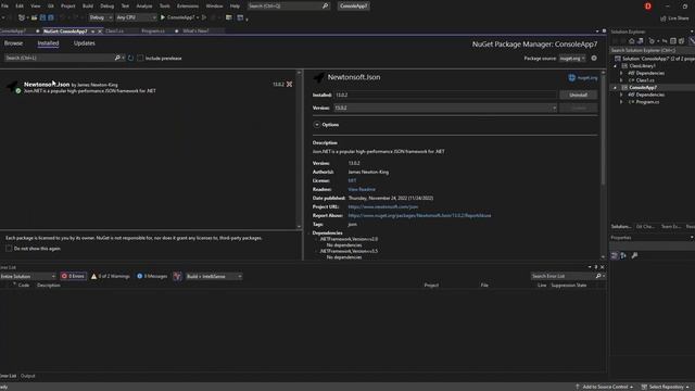 Nuget Package in Visual Studio 2022