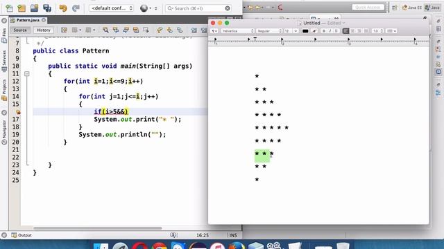 Logic Pattern in Java | Half Diamond part 2 смотреть онлайн