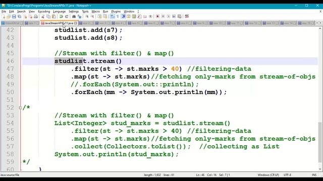 Java Stream API with filter() & map() Methods || Java8 Stream API || java.util.stream package|| #42