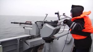 Учения десантных катеров Балтийского флота