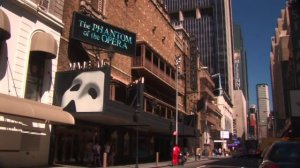 Majestic Theater Broadway New York NYC Phantom of the Opera Musical Poster Sign at Theatre Entrance