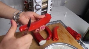 Antipasti mal anders / Антипасти-перчики с сыром | Bei Sona #antipasti #peperoni #gefülltepaprika