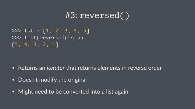 "Reverse a List in Python" Tutorial: Three Methods & How-to Demos смотреть онлайн