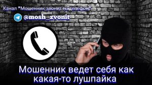 Мошенник ведет себя как какая-то лушпайка