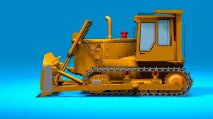 Бульдозер - Мультики про машинки - Бульдозер убирает снег для Винтика