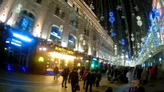 Новогодняя столица РОССИИ - МОСКВА. Прогулка по новогодним улицам. Красная площадь. Парк Зарядье.