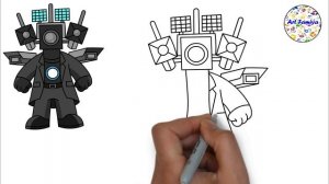 How to Draw Titan Camera-Man | Skibidi Toilet | Art Famiya | Sketch Drawing | Step by Step