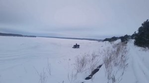 Сф мото Х8 по глубокому  снегу