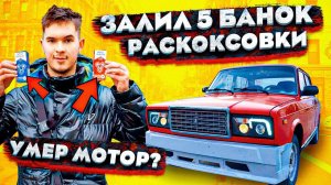 ПОПРОБОВАЛ УБИТЬ МОТОР СВОЕЙ ЖИГУЛИ!!! **залил 5 банок РАСКОКСОВКИ**