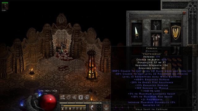 PHOENIX Runeword Shields 400 Enhanced Damage  Diablo 2: Resurrected