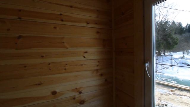 Обзор дома из бруса 7х9 м² с большой террасой в деревне Липовая гора