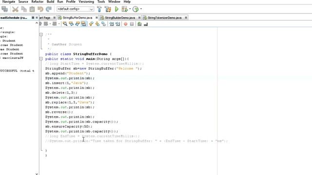 Mutable Classes for String: StringBuffer, StringBuilder & StringTokenizer in NetBeans by Soumen Sir смотреть онлайн