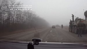Колонна русских войск. Граница Ставропольского края и КБР.