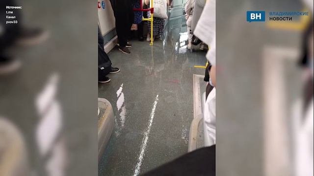 Во Владимире затопило автобус с пассажирами