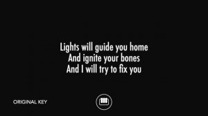 Fix You - Coldplay (Piano Karaoke)