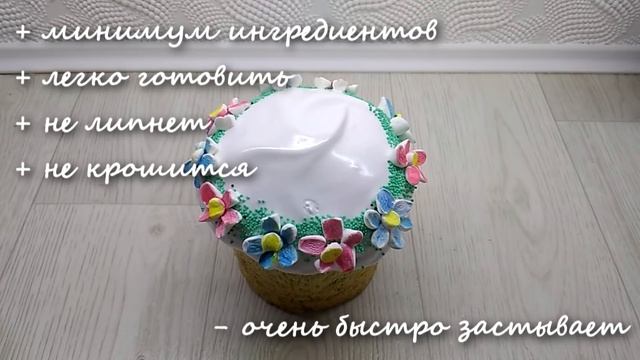 Глазурь для кулича - белковая, шоколадная, из маршмеллоу/жевательного зефира, глазурь с желатином