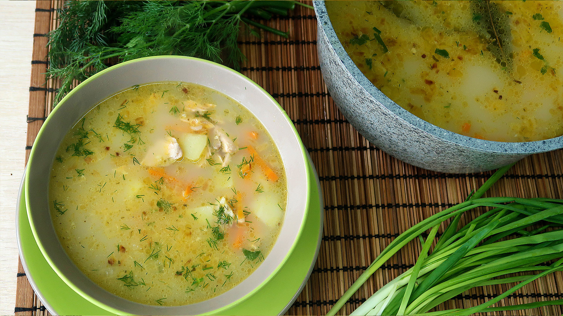 Легкий сливочный суп из горбуши. То что нужно после праздников.