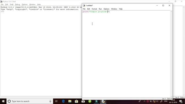 How to create simple program in python || how to run python program