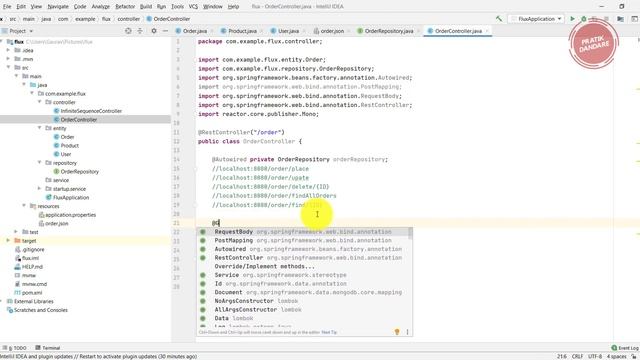 11. Spring Boot | Web Flux | CRUD | MongoDB | Save and FindAll orders смотреть онлайн