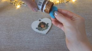 Рождественская подвеска в технике декупаж/новогодний декор своими руками/Christmas-tree decoration