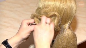 Прическа для длинных волос с сеточками / Hairstyle with fishnet