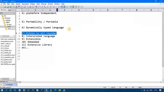 Application areas of python | Features of python | Limitation of python | Distribution of python
