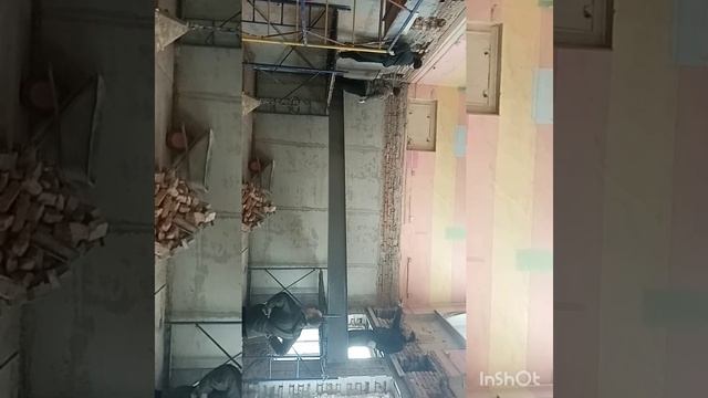 Монтаж балки 35 Б2. Вручную.