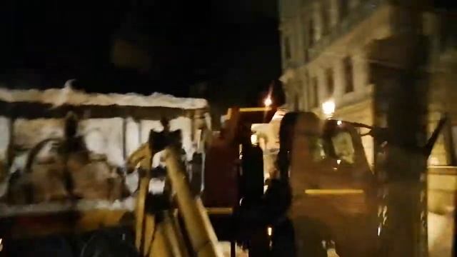 Работа на эксковаторе-погрузчике зима 2019