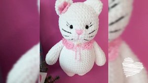 Плюшевая кошечка крючком ?? Связана по МК Кошка - Крошка Елены Тимаковой