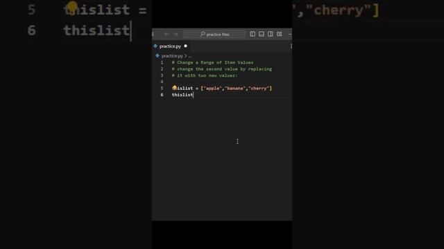 Change a range of item values | #python #coding #learnpython #pythonforbeginners