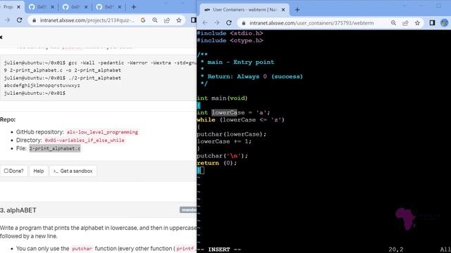 0x01. C -Variables, if else, while: Mandatory tasks solved #alx #alxafrica #alxsoftwareengineerin смотреть онлайн