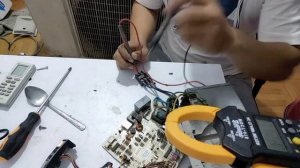 how to repair error e6 sanyo split type aircon inverter trouble.