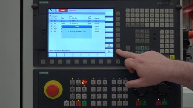 How to save data and back up machine on a Siemens 828D control