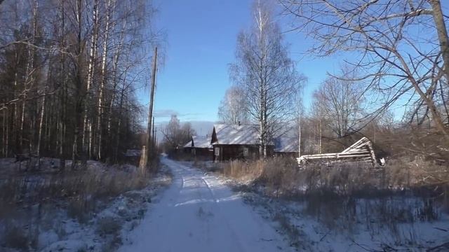 Деревня в глубинке. Жизнь зимой в деревне. Жилая деревня на севере Нижегородской области.